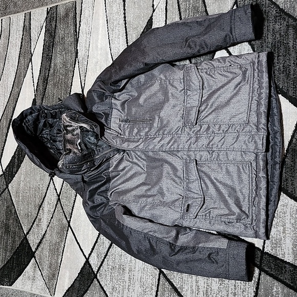 XBLK BY ZEROXPOSUR Other - XBLK BY ZEROXPOSUR GRAY & BLACK INSULATED FAUX-FUR HOODIE JACKET COAT